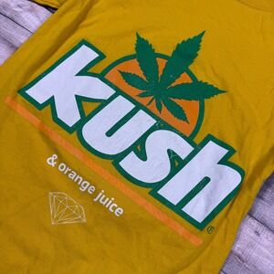 Diamond Supply Co Wiz Khalifa Kush Orange Juice Shirt Small Yellow Taylor Gang